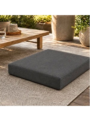 Sungur's Store Kedi Köpek Yatağı Kare Blok Minder · 50 × 50 × 7 cm · Antrasit