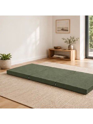 Sungur's Store Üç Parçalı Katlanır Minder · 60 × 180 × 7 cm · Haki