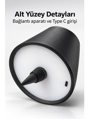 Sungur's Store Konik Başlıklı Şişe Lambası Çıkarılabilir Bağlantı Aparatlı