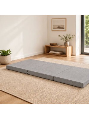Sungur's Store Üç Parçalı Katlanır Minder · 60 × 180 × 7 cm · Gri
