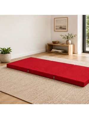 Sungur's Store Üç Parçalı Katlanır Minder · 60 × 180 × 7 cm · Kırmızı
