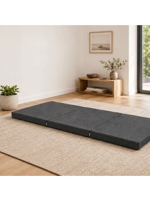 Patiyu Üç Parçalı Katlanır Minder · 60 × 180 × 7 cm · Antrasit