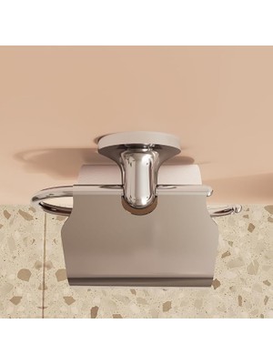 MSP Marin A44945 Kapaklı Tuvalet Kağıtlığı, 10 x 10 x 10 Cm; 360 Gram, Krom