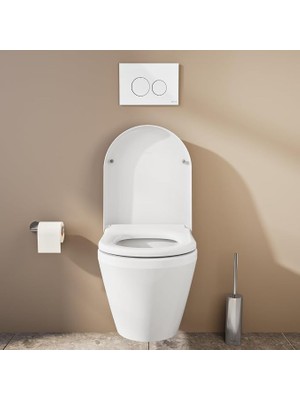 MSP Integra Klozet Kapağı 121-003-909, Yavaş Kapanır, Kolay Sök-Tak, Etekli Tip, Beyaz, 2 Yıl Garantili