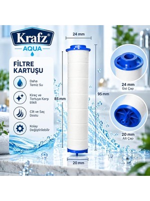MSP Filtresi Yedek Kartuş 5'li Paket, Pp Pamuk Tortu Elemanı, El Tipi Başlıklar Için, Pas, Kum ve Kir Tutucu