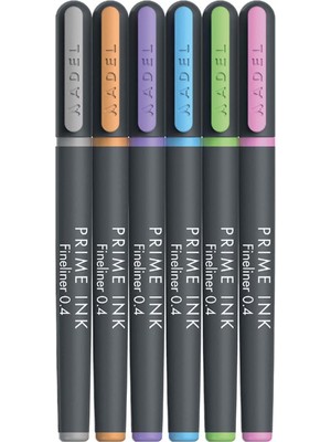 Prime Ink Fineliner 6'lı Pastel Klasik Ince Uçlu Kalem