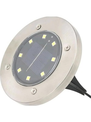 CetKing 8 Led’li Gömme Solar Güneş Enerjili Zemin Aydınlatma Sarı Işık