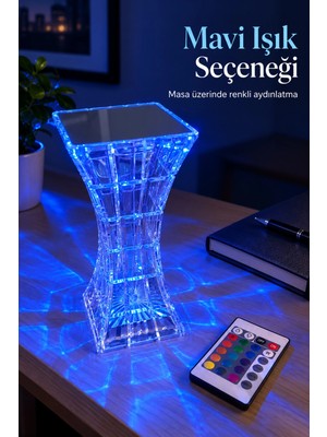Hobilinka Geometrik Gövdeli Parlaklık Ayarlı LED Masa Lambası
