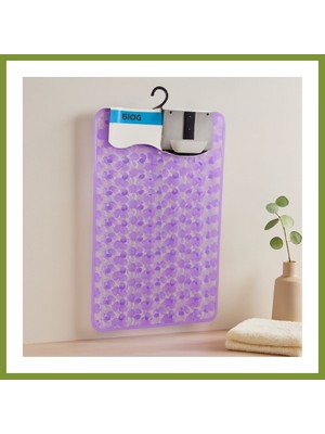 Bezos Kaydırmaz Pvc Banyo ve Küvet Paspası Petek Desenli Şeffaf-Buzlu (37X68 Cm) Vlr