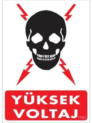 Colezium Yüksek Voltaj Uyarı Levhası 25X35 KOD:1100
