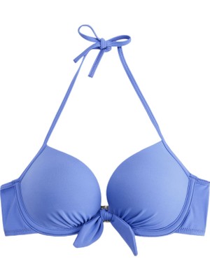 Mythriva Boyundan Bağlamalı Fiyonklu Destekli Bikini Üstü