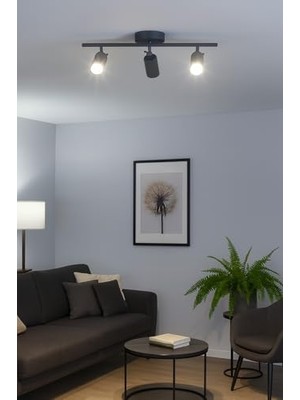 Mythriva Spoti Modern Tasarım Salon - Mutfak - Banyo Spot Ledli Sıralı Avize (Antrasit, 60 Cm, 3000, Kelvin)          [enerji Sınıfı A++]