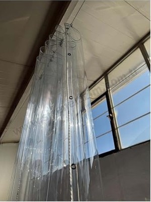 aklow akyoleticaret 1m x 4m Şeffaf Balkon, Teras Perdesi ve Bağlantı Ekipmanları