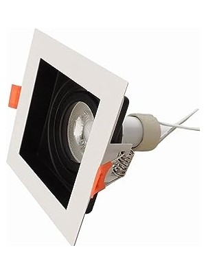 aklow akyoleticaret Kare Sıva Altı LED Panel Armatür GU10 Ampul+Soket (Gün Işığı)