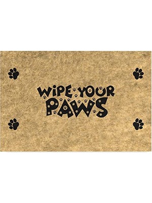 aklow akyoleticaret Tasarımlı Dekoratif Kapı Önü Paspas, Dış Mekan/ev Içi/banyo/mutfak/yatak Odası/giriş Paspasları (Paws, 45X70)