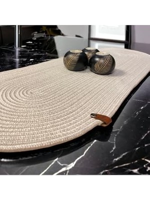 aklow akyoleticaret Modern Doğal Jüt, Hasır, Amerika Servis, Masa,sehpa Örtüsü Runner. 30X80 Krem 30 x 80