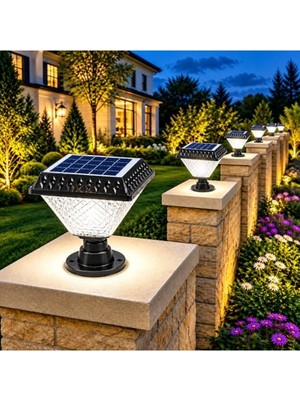 Velora Güneş Enerjili Bahçe Lambası, Fotoselli, 6500K Beyaz Led, IP65 Su Geçirmez