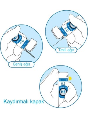 StepCo Mono-Wx Profesyonel Uç 0,5mm 40UÇ/TÜP, 2b