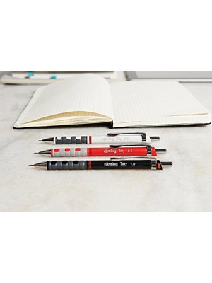 StepCo Tikky Mekanik Kurşun Kalem, Uç ve Silgi Seti, Bordo, 3'lü Set