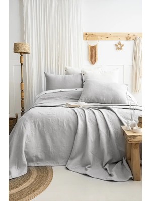 Colezium Şaheser Home Collection Yatak Örtüsü Çift Kişilik Julia A.gri