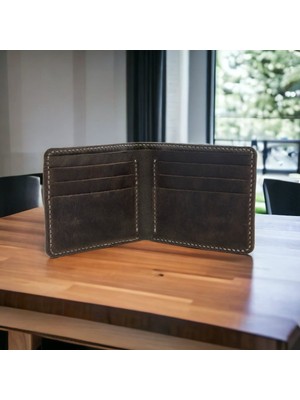 Bezos %100 Hakiki Deri Klasik Erkek Cüzdanı Gri Renkli Gambera1