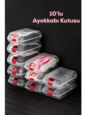 Esplendor Porsima Ayakkabı Saklama Kutusu Şeffaf Beyaz, 204-10
