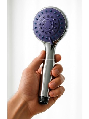 MSP Spiralli Duş Başlığı Seti, 4 Fonksiyonlu Krom Duş Başlığı, 150 cm Duş Hortumu, Mafsallı Başlık, Vida ve Dübel Dahil, Su Tasarruflu, Duvara Monte Banyo Takımı