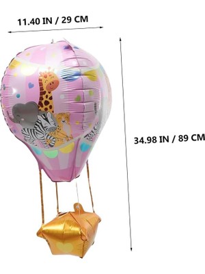 MSP Inç Uçan Balon Temalı Folyo Balon 88-28 cm (Mor Safari)