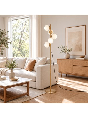 Apliqa Uzel 5Li Eskitme Modern Tasarım Metal Lambader