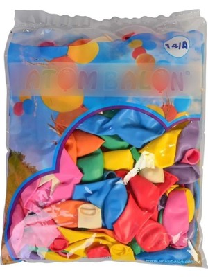 Atom Renkli Balon 100'lü Paket İçeriği ile Eğlenceli Parti Malzemeleri