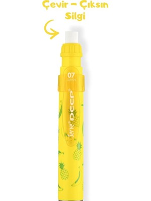 Ahes Deep Mekanık Kursun Kalem 07MM Fos Sarı Ananas & Muz