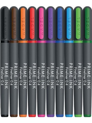 Prime Ink Fineliner 10'lu Klasik Ince Uçlu Kalem