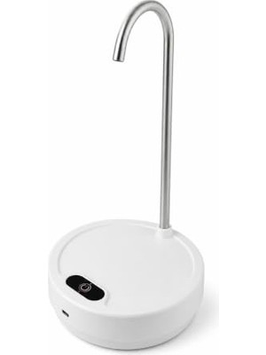 Myg Plus Busstier Şarjlı Otomatik Damacana Su Pompası USB Hızlı Şarjlı 1200 Mah Bataryalı Dijital Elektrikli Su Dispenseri 1.5 L 5.7 L 10 L 11.3 L 15 L ve 18.9 L Damacanalarla Uyumlu (Beyaz Sebil)