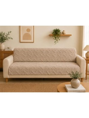 Bomii Premium Şönil Koltuk Örtüsü 175X215 cm Çekyat Örtüsü Kaymaz Yıkanabilir Jakarlı