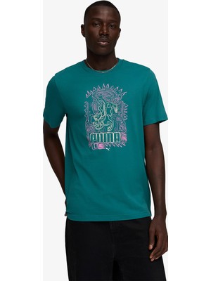 Puma Graphic  Erkek Yeşil T-Shirt.60