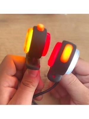 Bomii Neon Ledli Takoz Lamba 12-24 Volt Sarı-Kırmızı 2 Adet