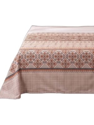 Ceylan Adam Vizon Etnik Desenli Çift Kişilik Baskılı Pike & Yatak Örtüsü 200X230 cm