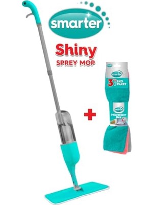 Trendexa Shiny Sprey Mop Paspas Temizlik Seti + Mikrofiber 3'lü Temizlik Bezi