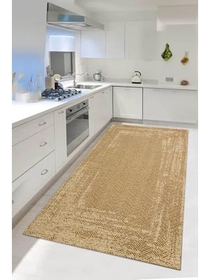 Trendexa Dijital Kaymaz Yıkanabilir Sisal Jüt Görünümlü Mutfak Halısı Salon Halısı Yolluk Mutfak Dekor,jüt 100 x 150