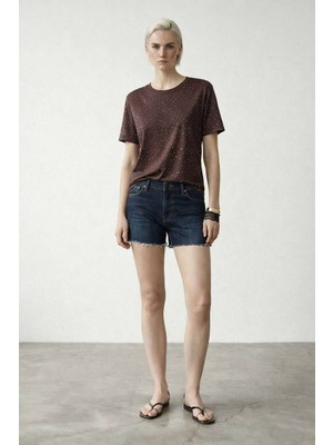 Bisou Tamamı Taşlı T-Shirt
