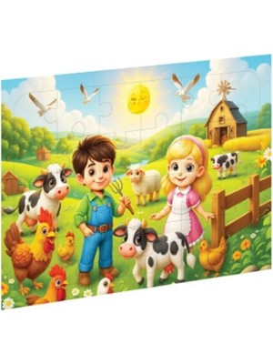 La Boom CAAHS-33500-33507 Ca Ahşap Puzzle - 1 Adet