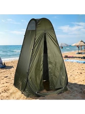 Trendexa Otomatik Kuruluma Sahip Kamp Tuvaleti-Duşu-Giyinme Kabini 125X125X210 (Yeşil)