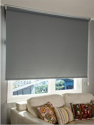 Mey İthalat Beyazıt Tekstil Gri Blackout Stor Perde Alüminyum Kasa (Karartma Stor) Gri 90 x 200 BYZT195