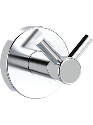 Mey İthalat Vidalı Banyo Lavabo Wc Askısı Çatal 2'li Askılık Krom Renk Metal Sağlam Aparat Bornoz Havlu Asma Askı