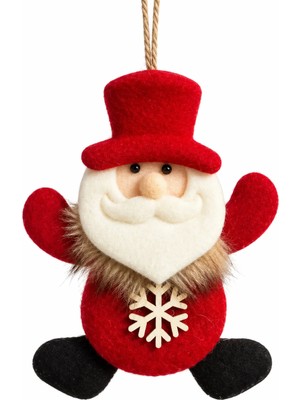 BRANDSMITHS Snowflake Santa Peluş Yılbaşı Ağaç Süsü