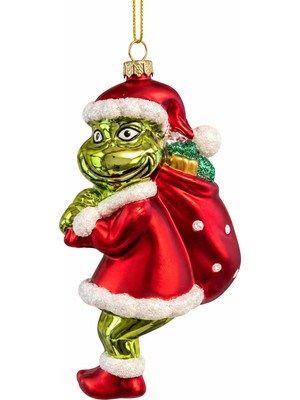 BRANDSMITHS Merry Grinchmas – Grinch Noel Baba Yılbaşı Ağacı Süsü - 14 cm