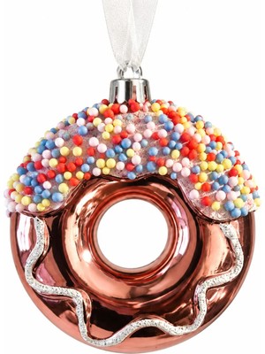 BRANDSMITHS Candy Sprinkle Rose Gold Donut Yılbaşı Ağacı Süsü