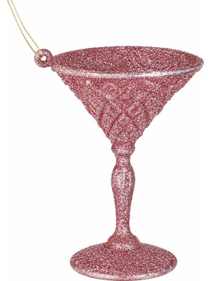 BRANDSMITHS Cocktail Glam Yılbaşı Ağaç Süsü Pembe