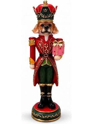 BRANDSMITHS Royal Christmas Dog Dekoratif Figür - 37 cm