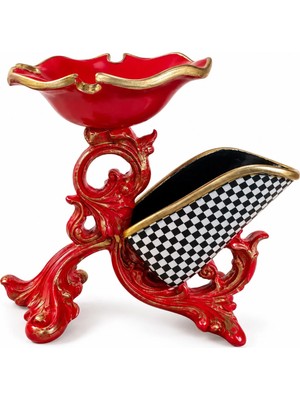 BRANDSMITHS Royal Christmas Kırmızı & Gold Şaraplık ve Kadehlik
